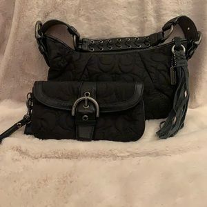 Coach Quilted Signature bag & wristlet bundle